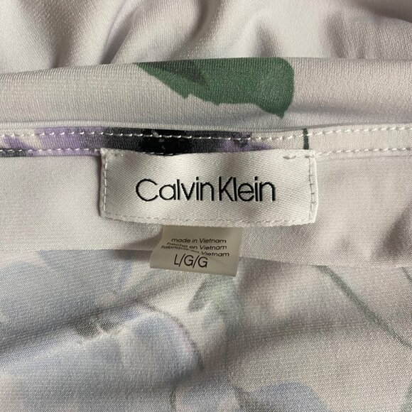 Calvin Klein Womens Floral Print Long Sleeve Top Large - Picture 5 of 5